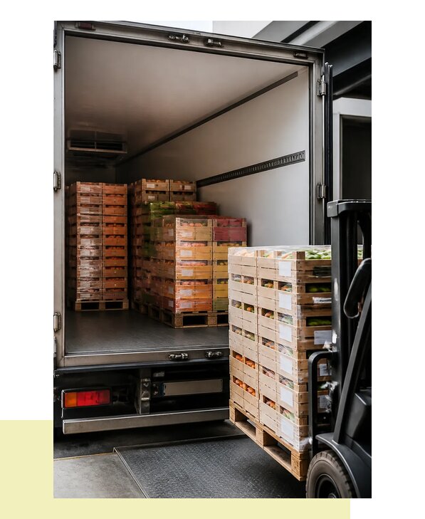 Перевозка сельхозпродукции на паллетах с доставкой в Лесну